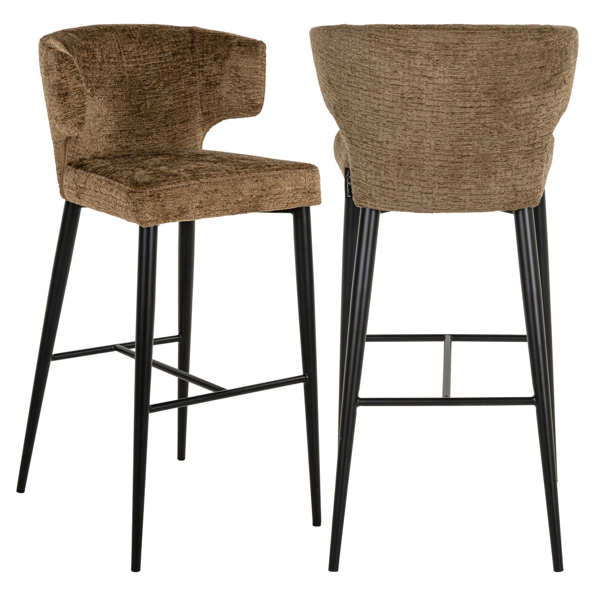 Richmond Interiors Dining Bar stool Taylor brandy fusion fire retardant House of Isabella UK