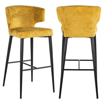 Richmond Interiors Dining Bar stool Taylor mustard fusion (Fusion mustard 06) House of Isabella UK