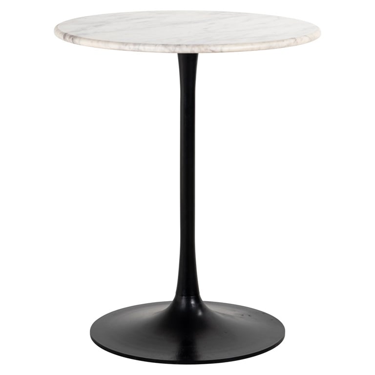 Bistro table Carlten white 65Ø (Black/white).