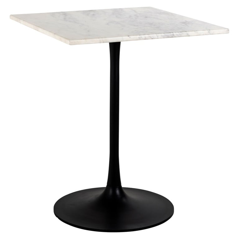 Bistro table Carlten white square (Black/white).