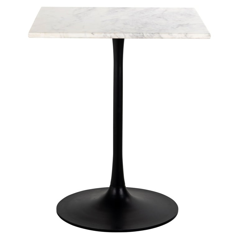 Bistro table Carlten white square (Black/white).