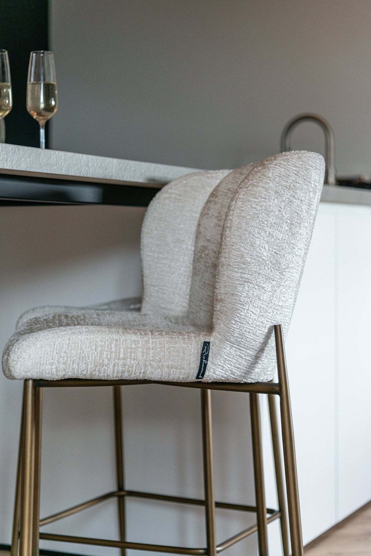 Richmond Interiors Dining Counter stool Darby cream fusion (Fusion cream 02) House of Isabella UK