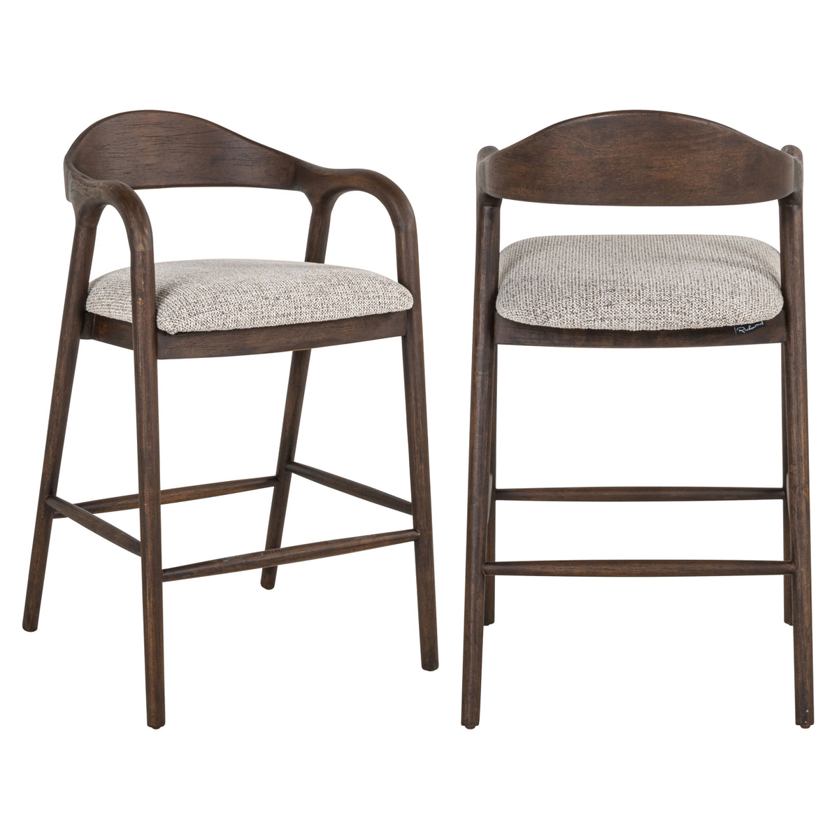 Richmond Interiors Dining Counter stool Mihara mocca fancy fire retardant House of Isabella UK