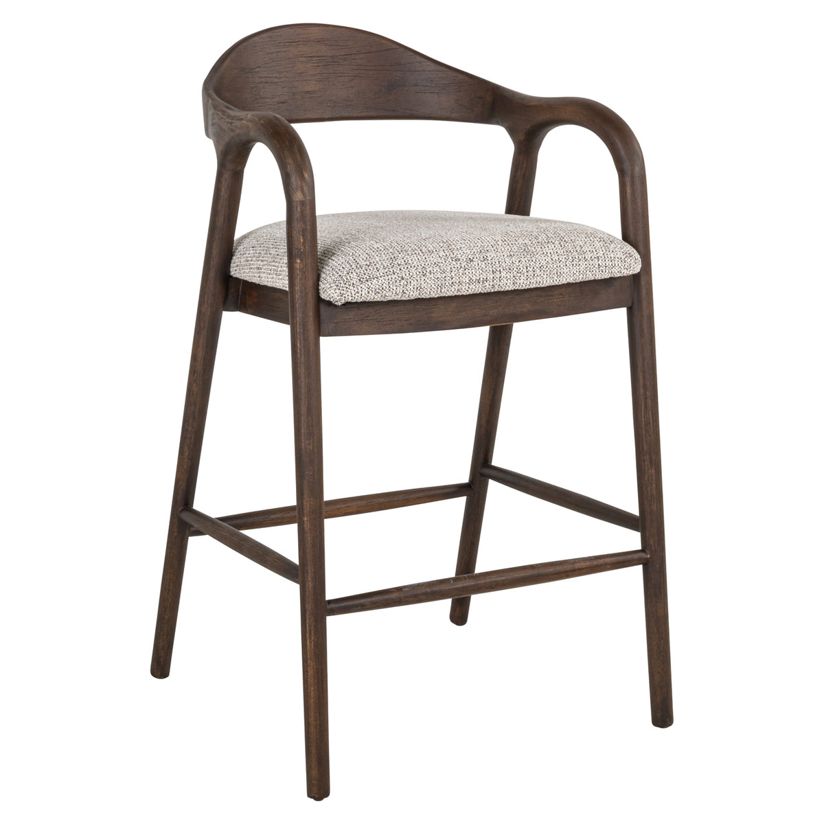 Richmond Interiors Dining Counter stool Mihara mocca fancy fire retardant House of Isabella UK