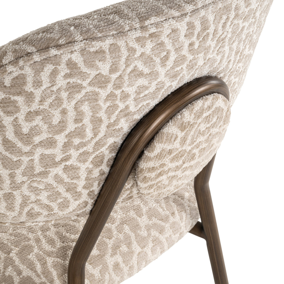 Richmond Interiors Dining Counter stool Xenia beige leopard fire retardant (Set of 2) House of Isabella UK