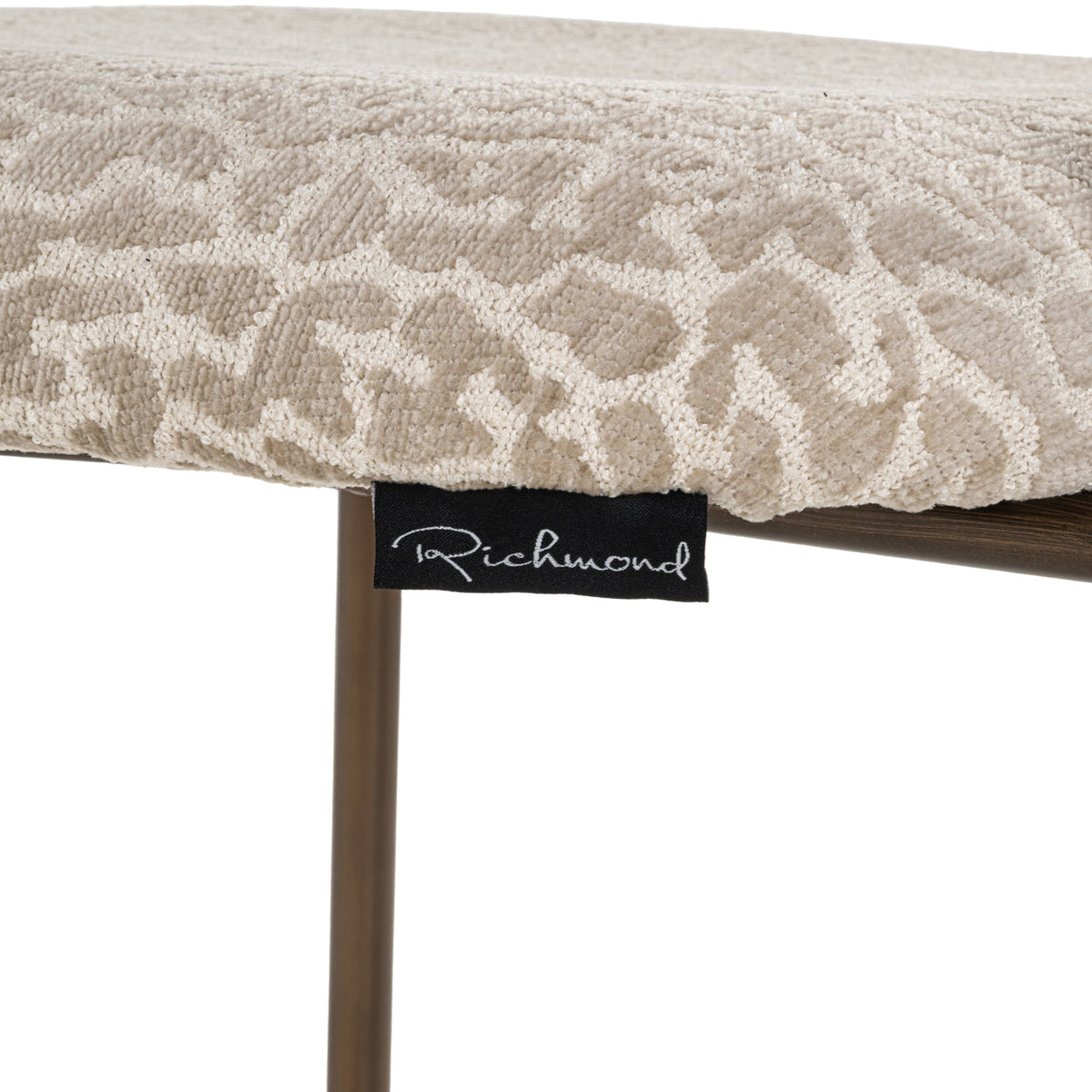 Richmond Interiors Dining Counter stool Xenia beige leopard fire retardant (Set of 2) House of Isabella UK