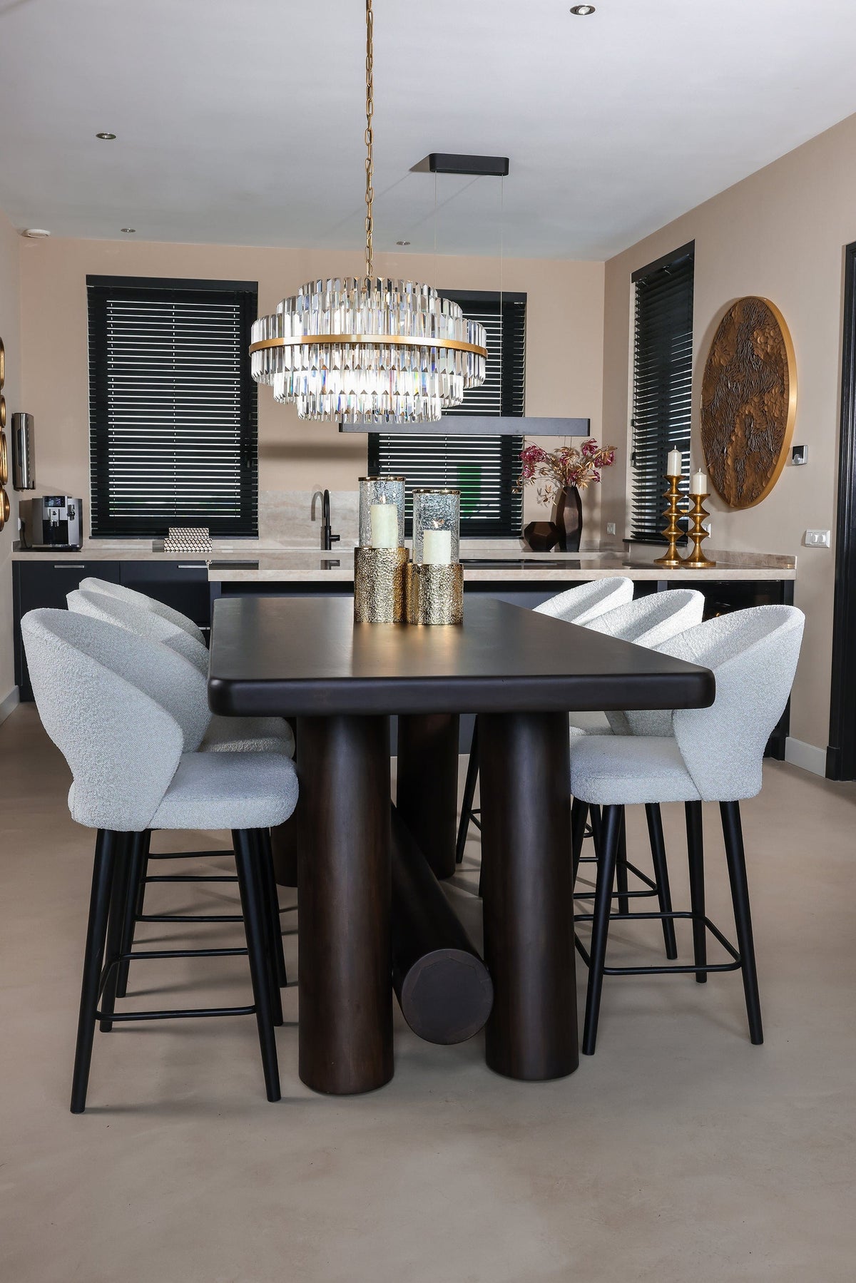 Richmond Interiors Dining Counter table Menara 219 (Brown) House of Isabella UK