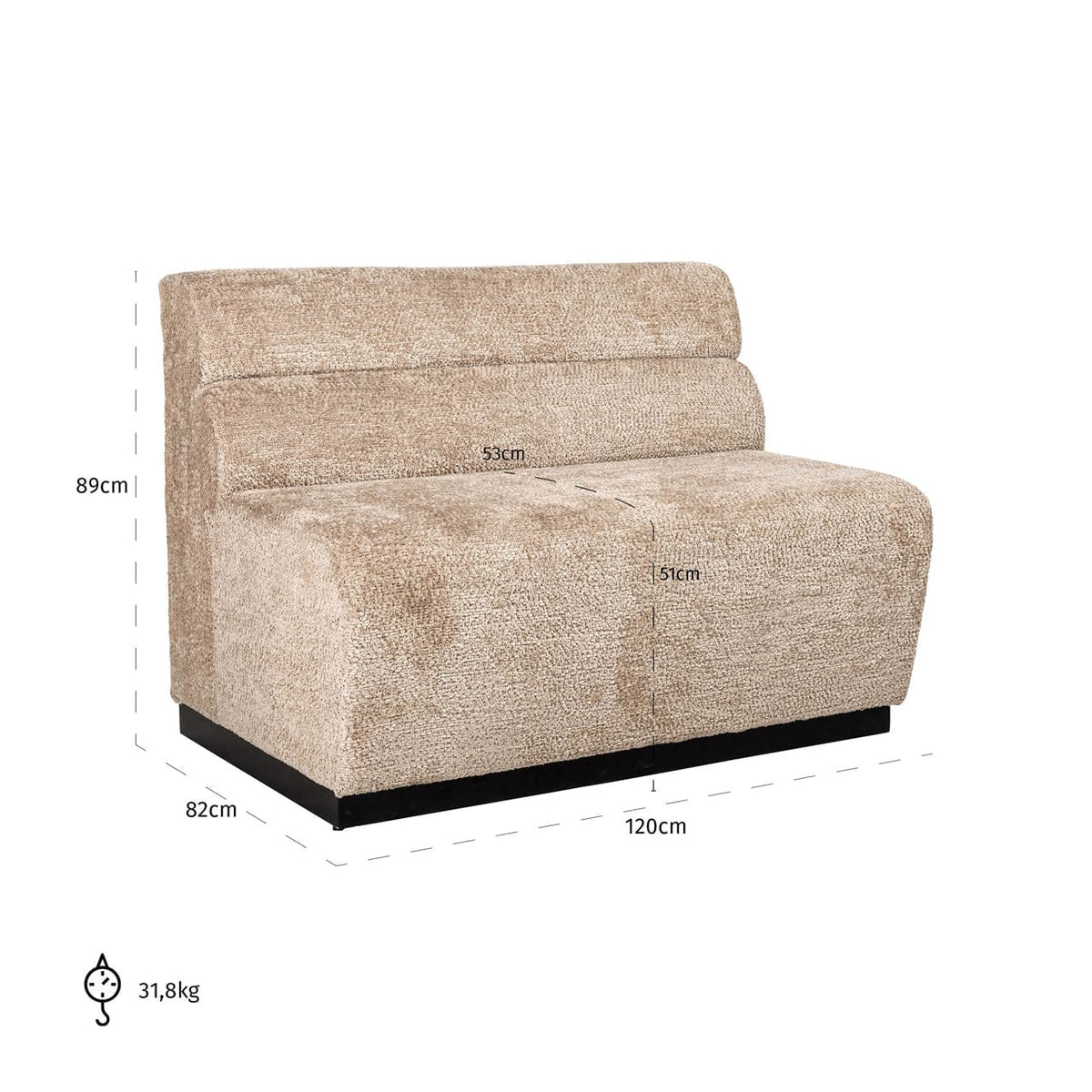 Richmond Interiors Dining Dining bench Delia customized fire retardant House of Isabella UK