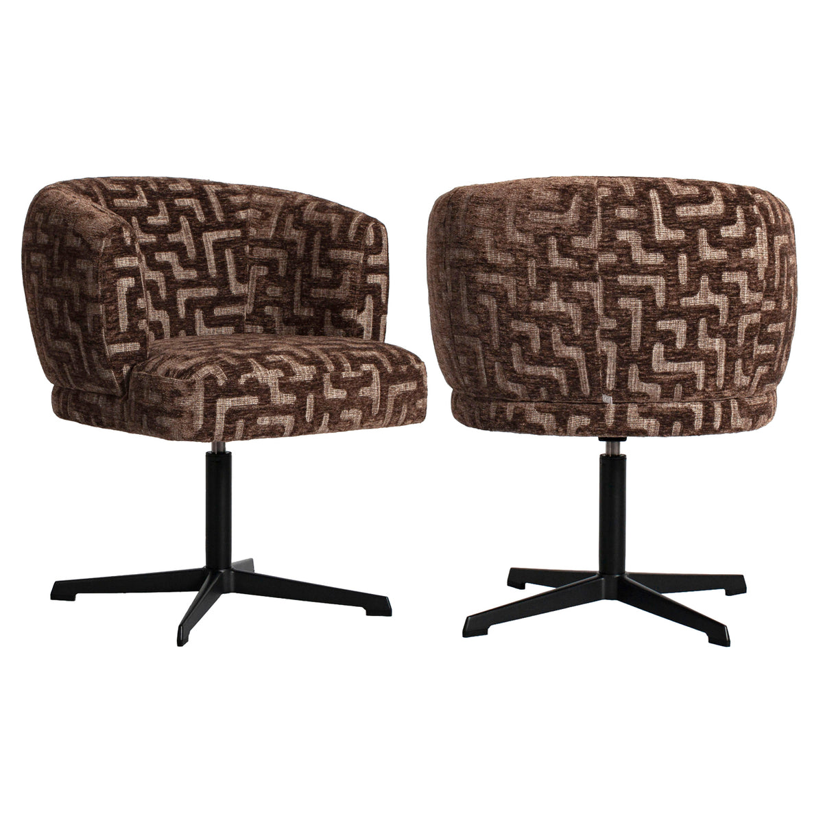 Richmond Interiors Dining Dining chair Dinan brown labyrinth fire retardant House of Isabella UK