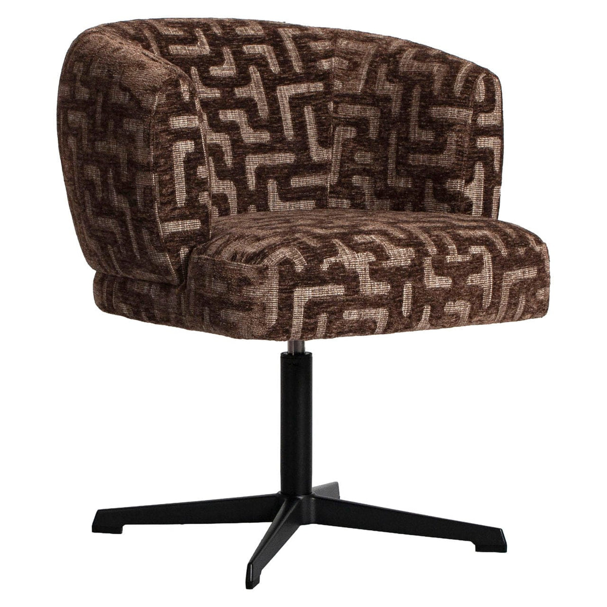 Richmond Interiors Dining Dining chair Dinan brown labyrinth fire retardant House of Isabella UK