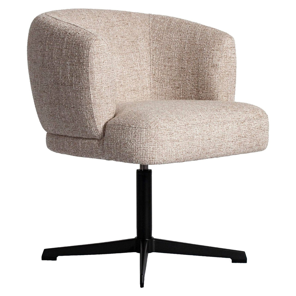 Richmond Interiors Dining Dining chair Dinan cream tweed fire retardant - swivel House of Isabella UK
