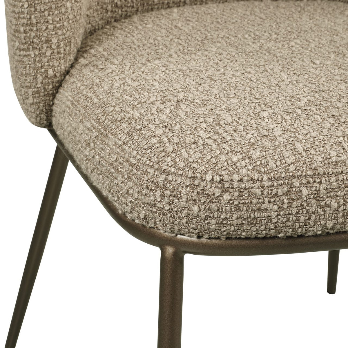 Richmond Interiors Dining Dining chair Elvi mocca chunky fire retardant (Set of 2) House of Isabella UK