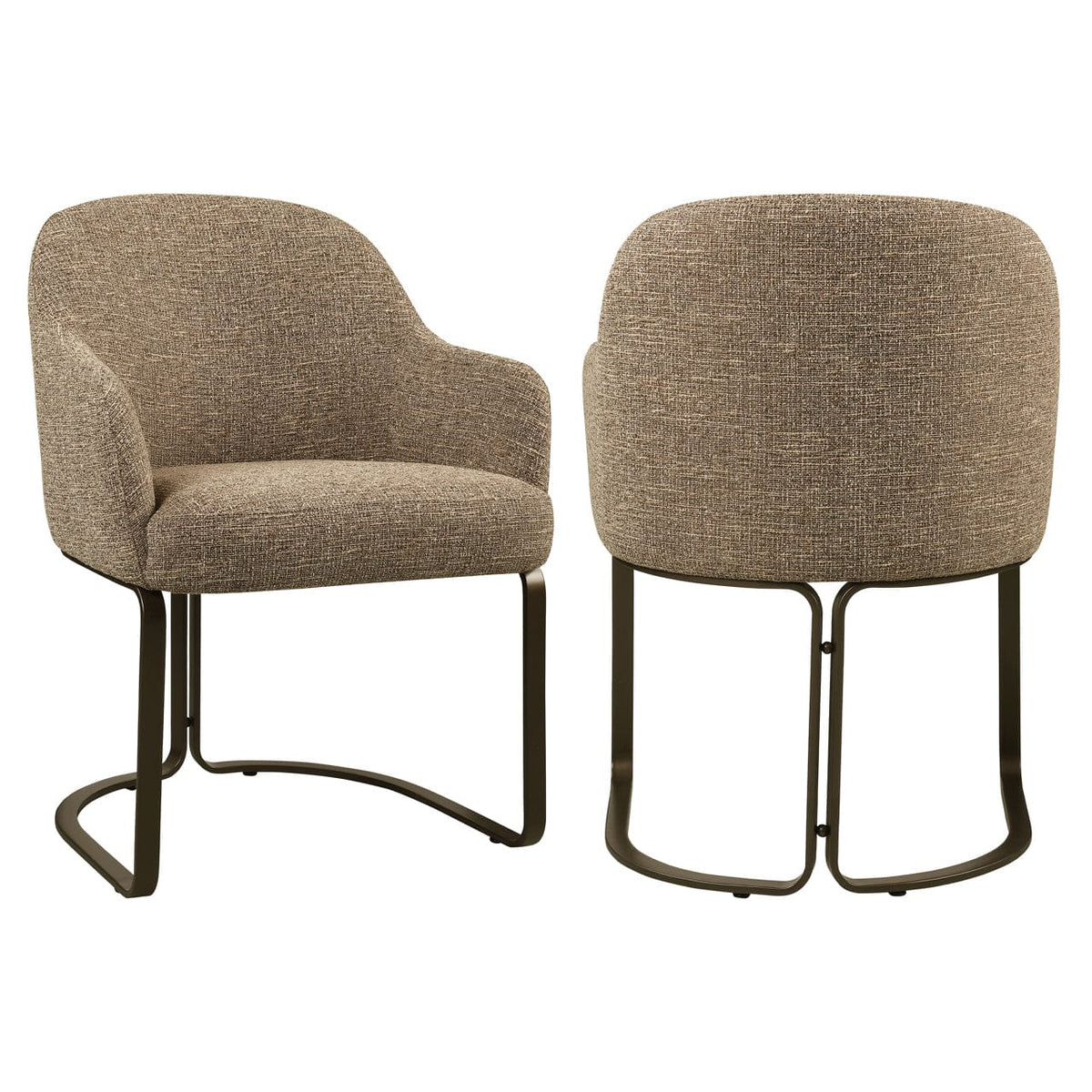 Richmond Interiors Dining Dining chair Hadley brown tweed fire retardant House of Isabella UK