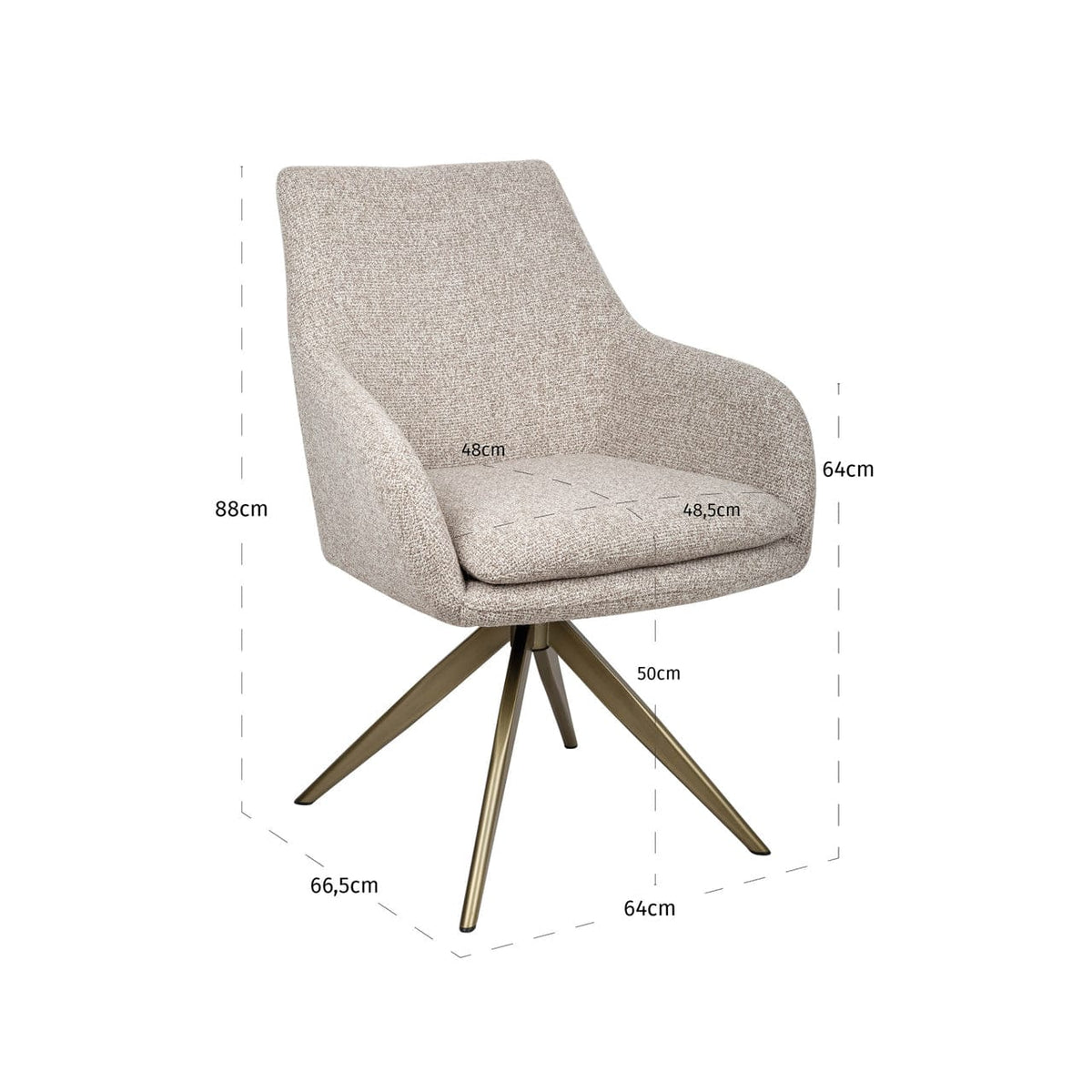 Richmond Interiors Dining Dining chair Lisonne cayenne brown swivel fire retardant House of Isabella UK