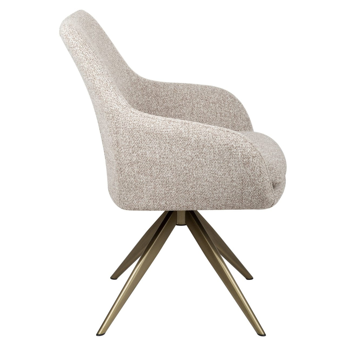 Richmond Interiors Dining Dining chair Lisonne cayenne brown swivel fire retardant House of Isabella UK