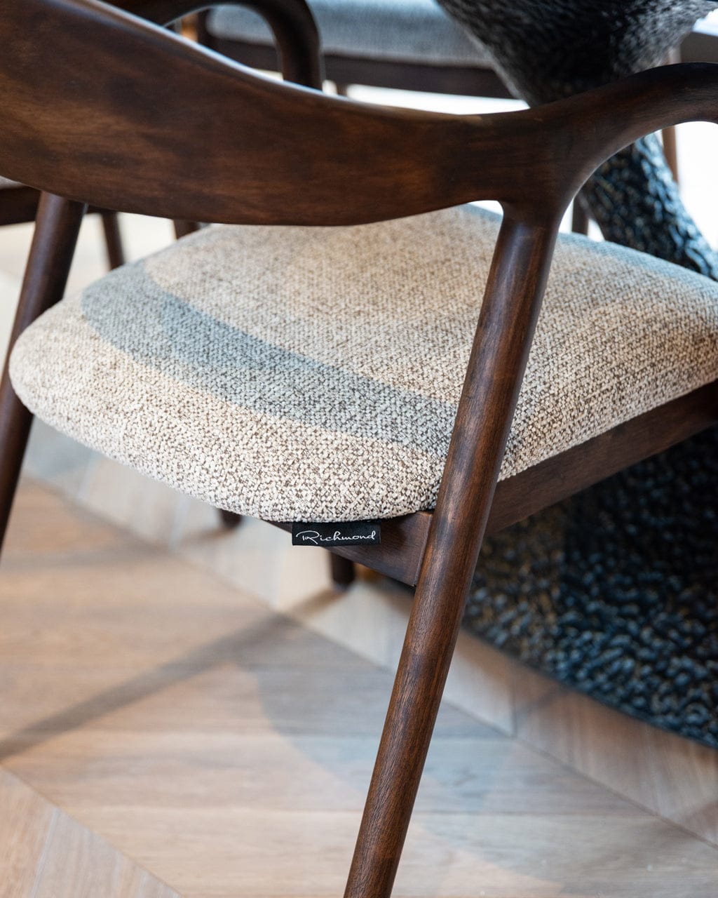 Richmond Interiors Dining Dining chair Mihara mocca fancy fire retardant House of Isabella UK