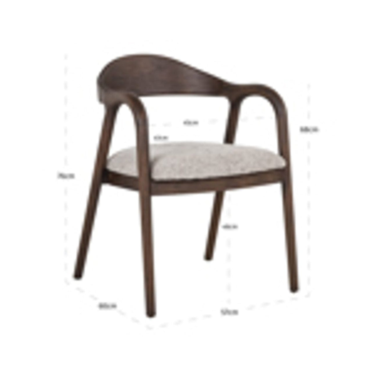 Richmond Interiors Dining Dining chair Mihara mocca fancy fire retardant House of Isabella UK