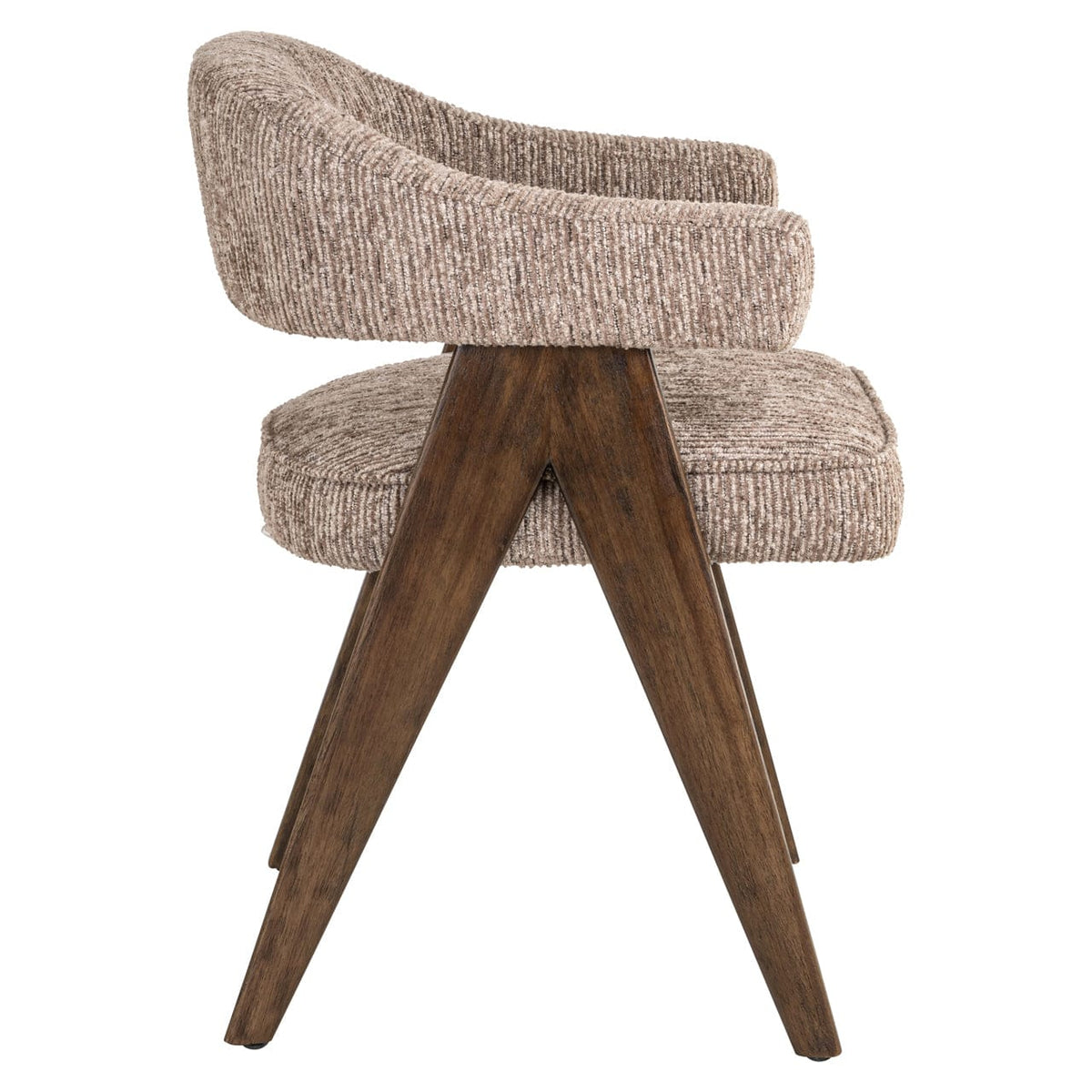 Richmond Interiors Dining Dining chair Mori mocca linear fire retardant House of Isabella UK