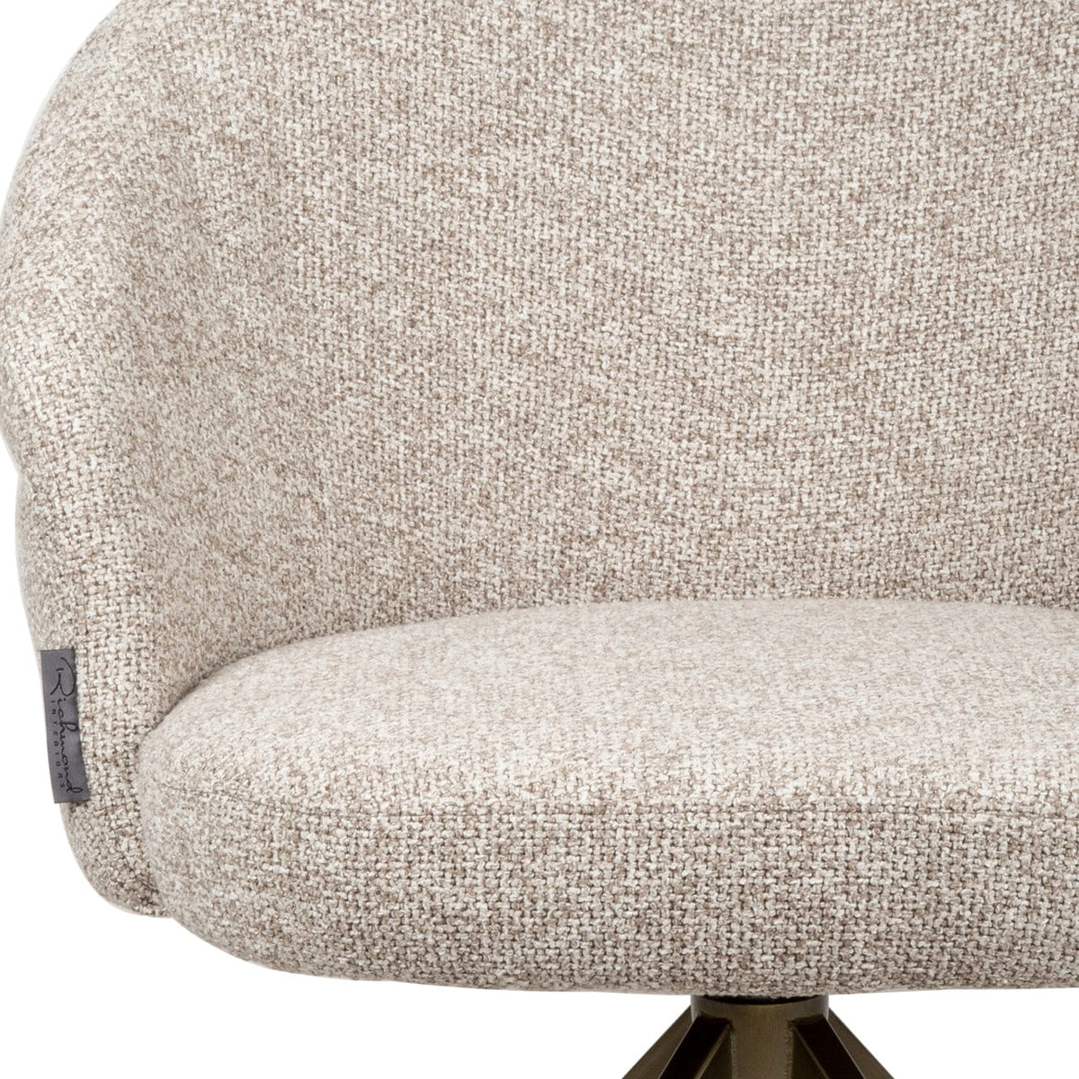 Richmond Interiors Dining Dining chair Zendaya cayenne brown swivel fire retardant House of Isabella UK