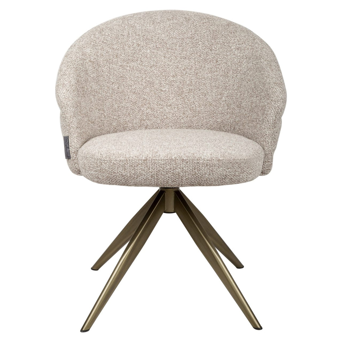 Richmond Interiors Dining Dining chair Zendaya cayenne brown swivel fire retardant House of Isabella UK