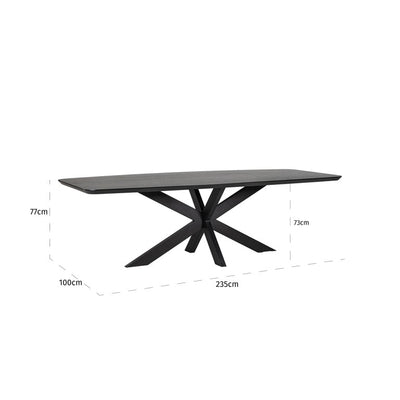 Richmond Interiors Dining Dining table Bonvoy black 235 (Black) House of Isabella UK