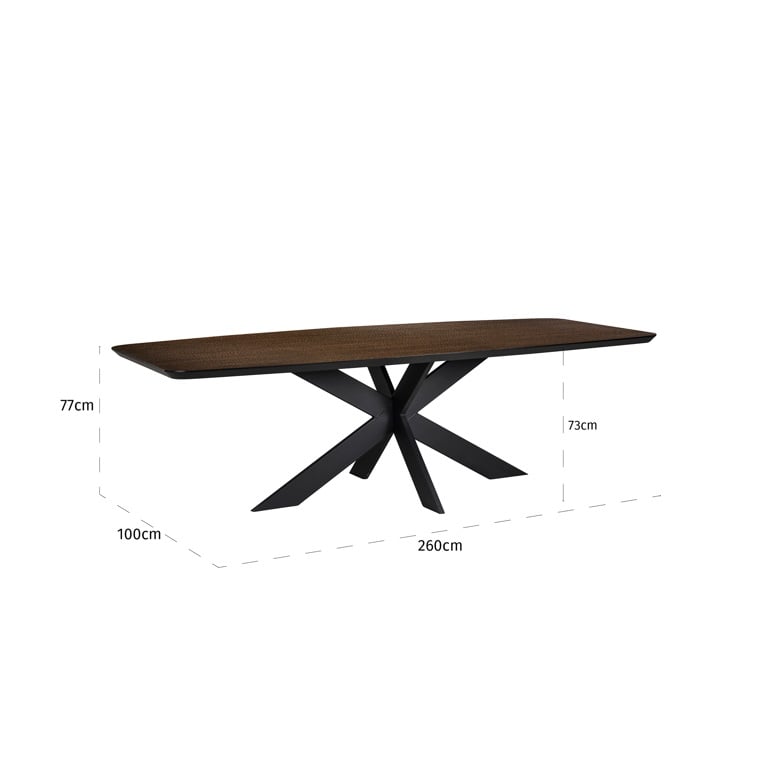 Dining table Bonvoy brown 260 (Brown).