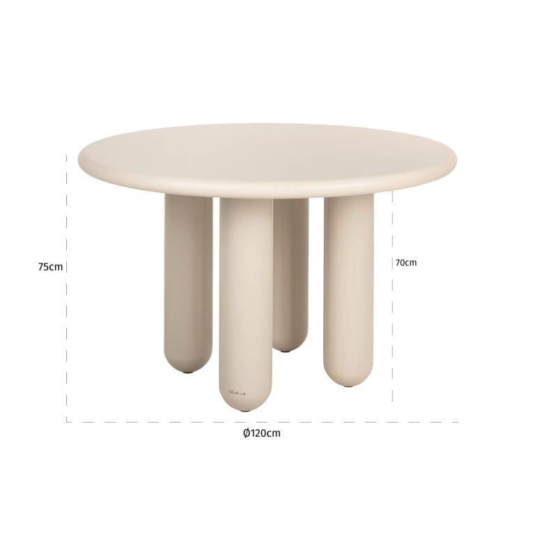 Richmond Interiors Dining Dining table Calma 120Ø (Beige) House of Isabella UK