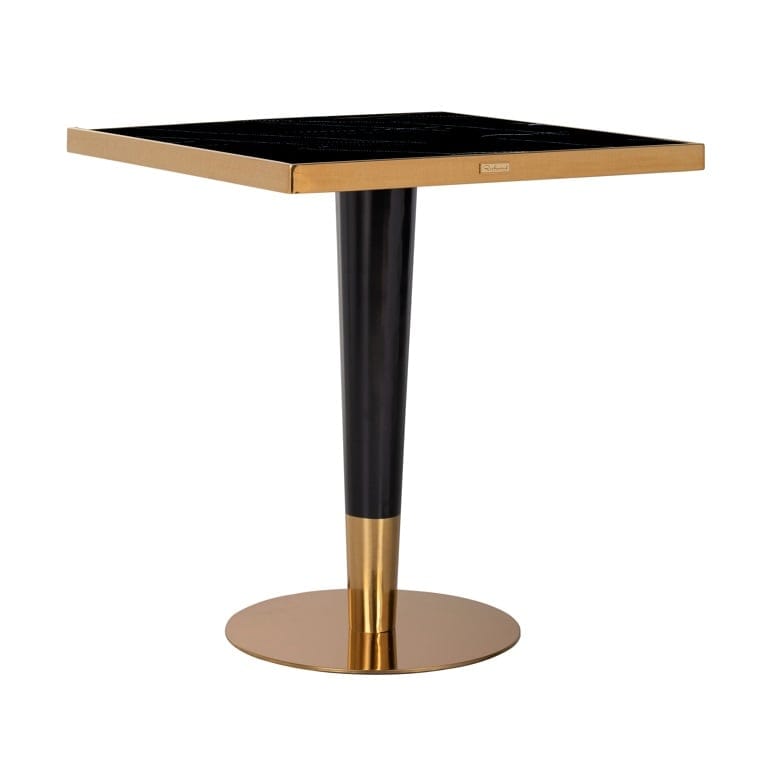 Dining table Can Roca square black 70x70 (Gold).