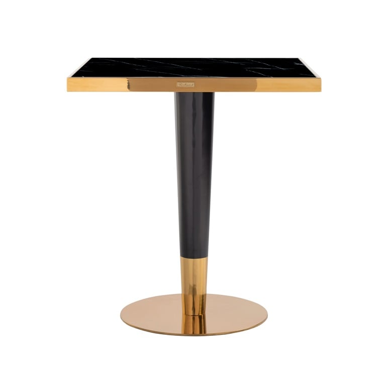 Dining table Can Roca square black 70x70 (Gold).
