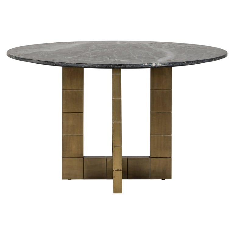 Dining table Collada 130Ø (Black/gold).