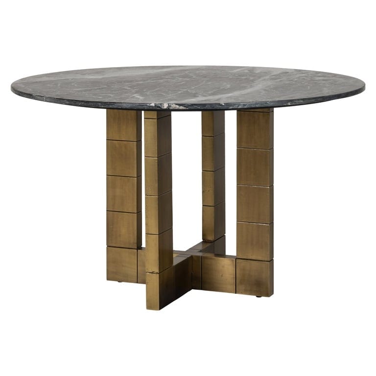 Dining table Collada 130Ø (Black/gold).
