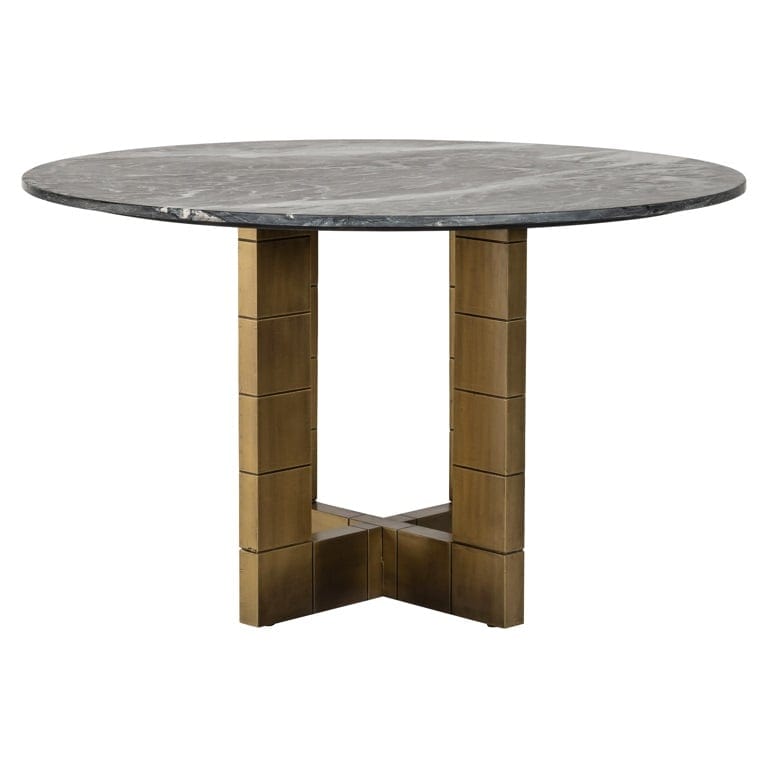 Dining table Collada 130Ø (Black/gold).