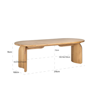 Richmond Interiors Dining Dining Table Fairmont Natural 270 (Naturel) House of Isabella UK