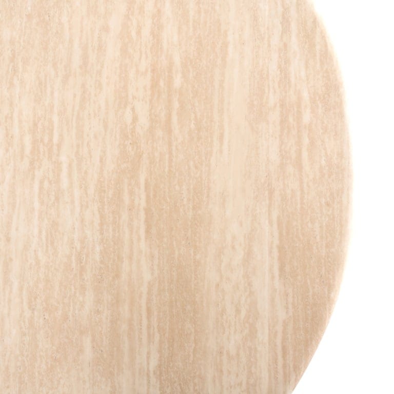 Dining table Fictus 140Ã˜ faux travertine (Beige).