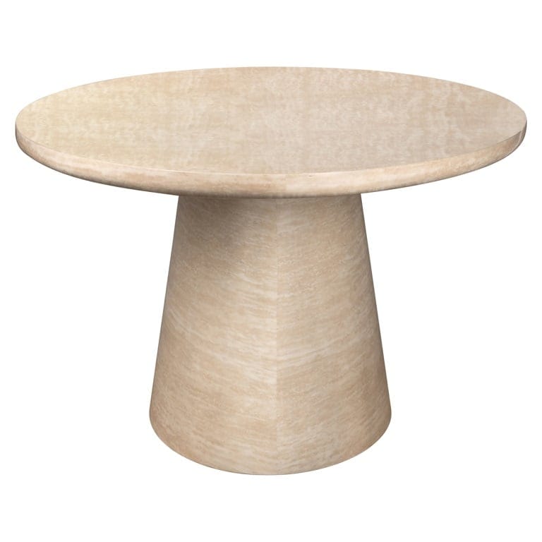Dining table Fictus faux travertine (Beige).