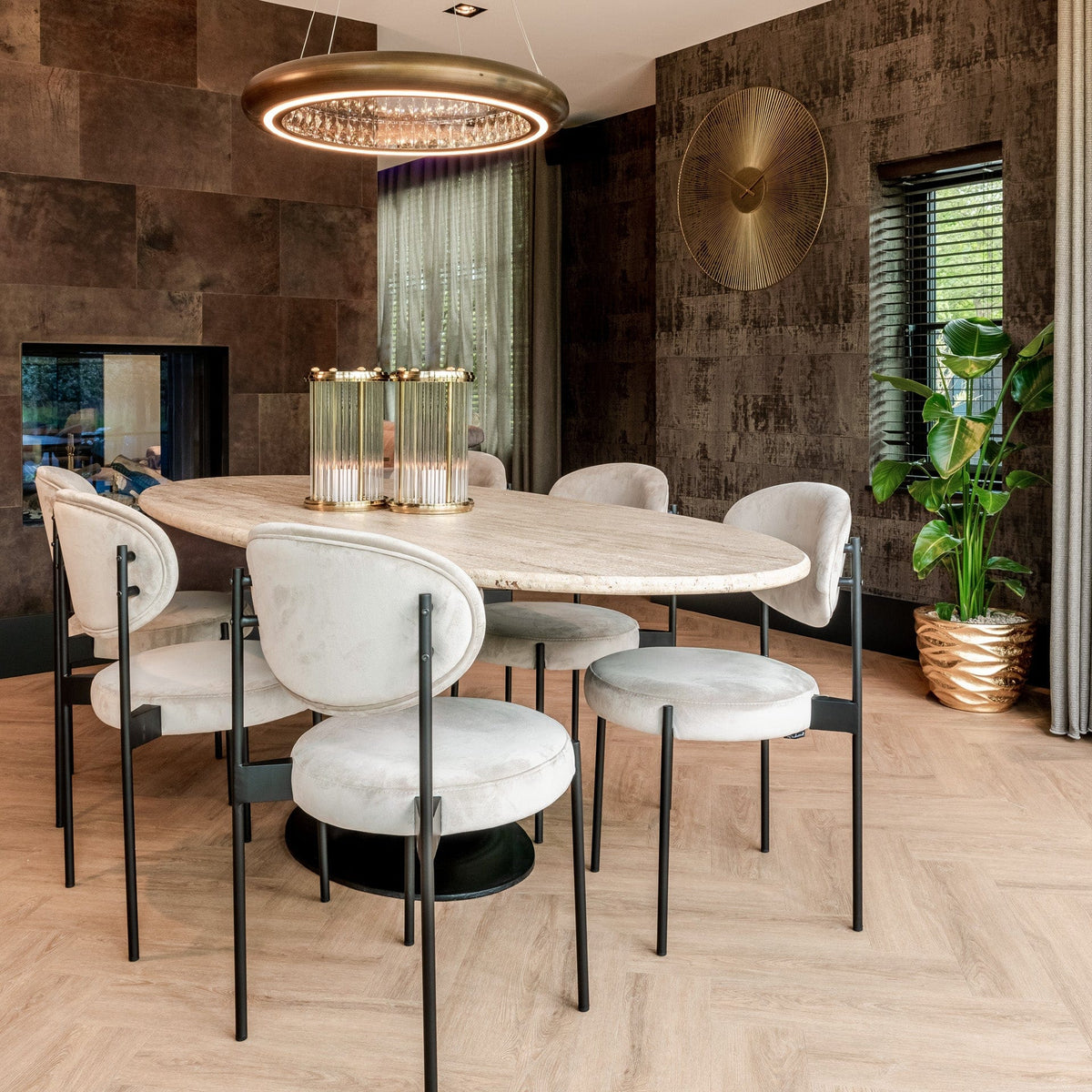 Richmond Interiors Dining Dining table Hampton oval 230 (Black) House of Isabella UK