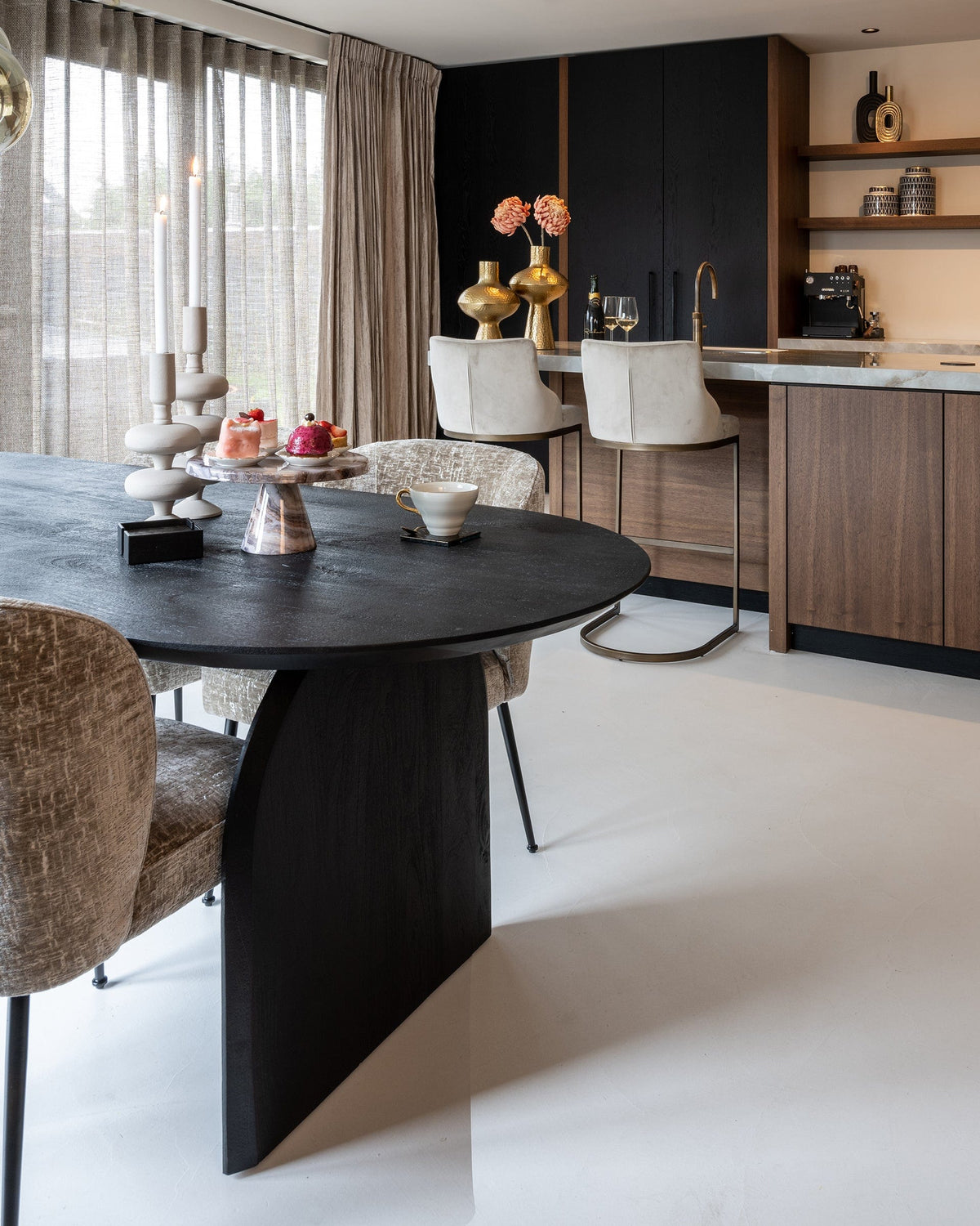 Richmond Interiors Dining Dining table Hudson 200 (Black) House of Isabella UK