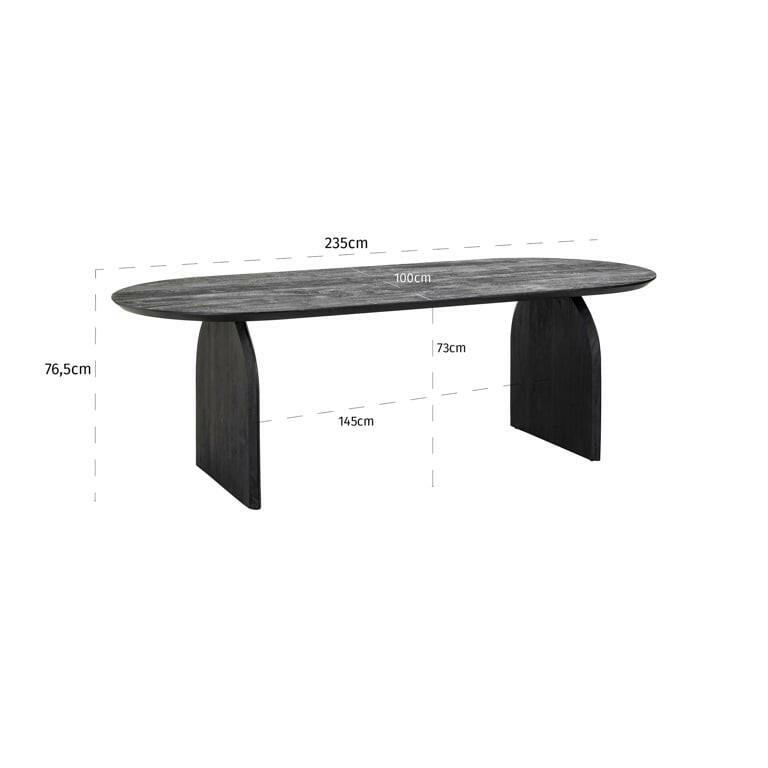 Dining table Hudson 235 (Black).