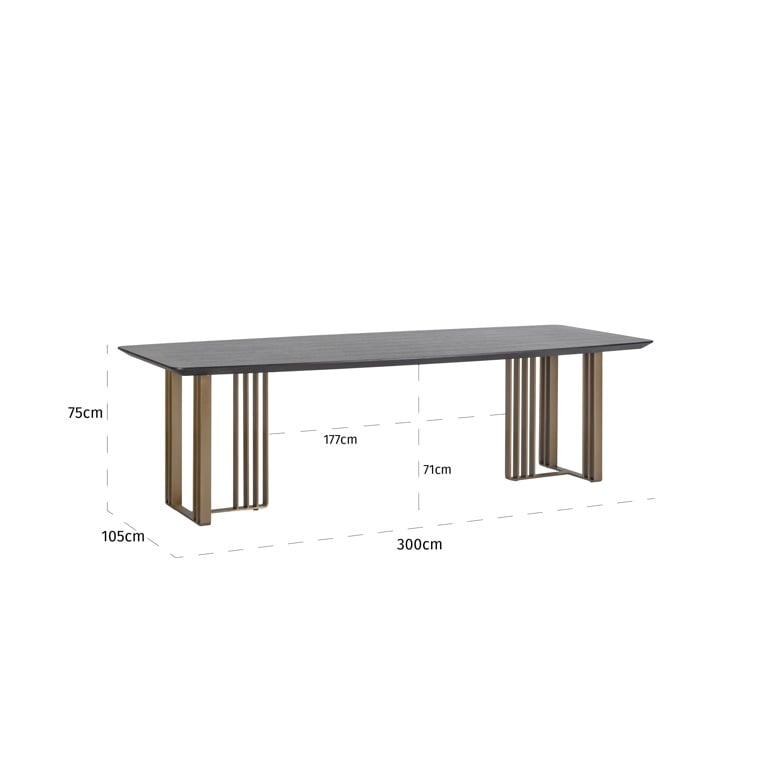 Richmond Interiors Dining Dining table Maverick 300 (Charcoal) House of Isabella UK