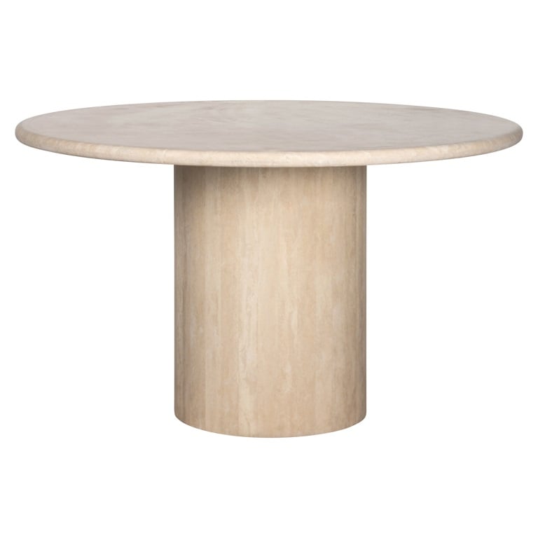 Richmond Interiors Dining Dining table Renaissance 130Ø italian travertine (Beige) House of Isabella UK