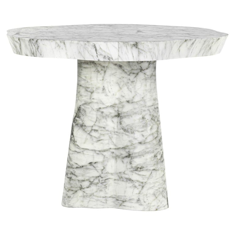 Richmond Interiors Dining Dining table Rockyard 100Ø faux white marble (White) House of Isabella UK