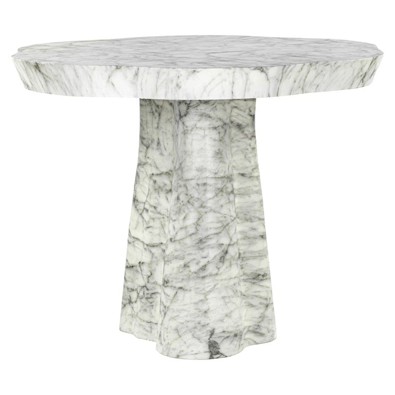 Richmond Interiors Dining Dining table Rockyard 100Ø faux white marble (White) House of Isabella UK