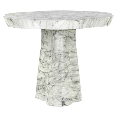 Richmond Interiors Dining Dining table Rockyard 140Ø faux white marble (White) House of Isabella UK