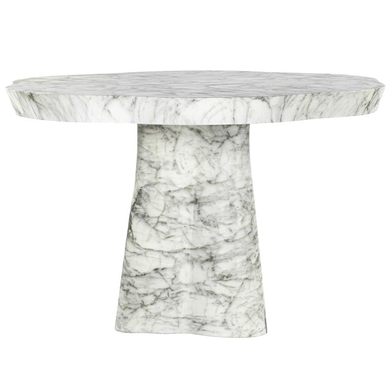 Richmond Interiors Dining Dining table Rockyard 140Ø faux white marble (White) House of Isabella UK