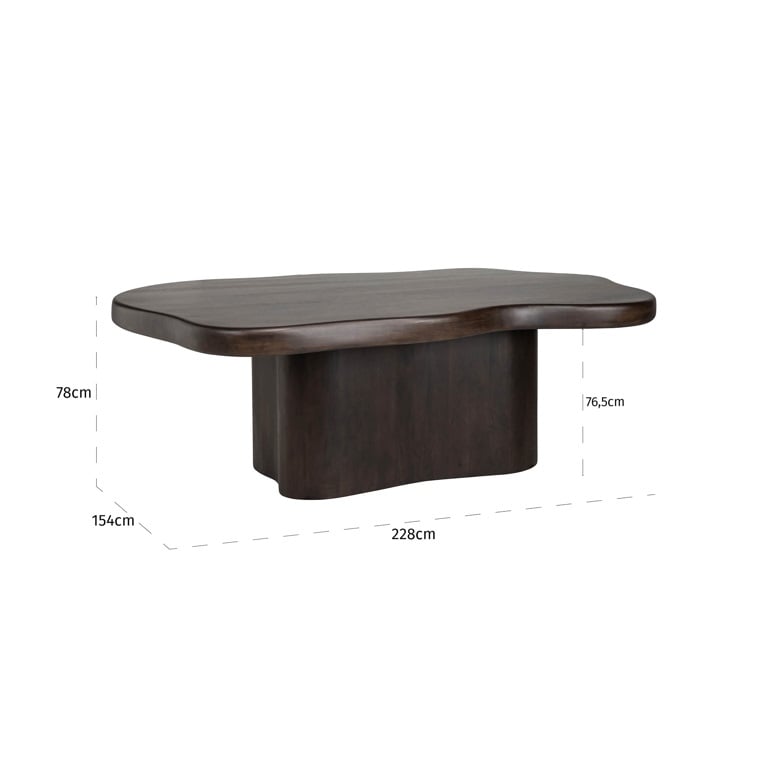 Dining table Sherman organic 230x139 (Brown).