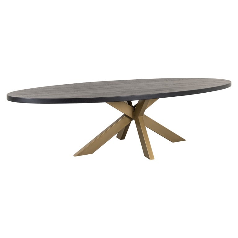 Richmond Interiors Dining Dining table Watson black 235 incl. spider leg gold (Black) House of Isabella UK