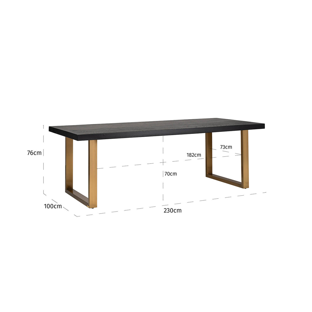 Richmond Interiors Dining Dining table Watson black top 230 House of Isabella UK