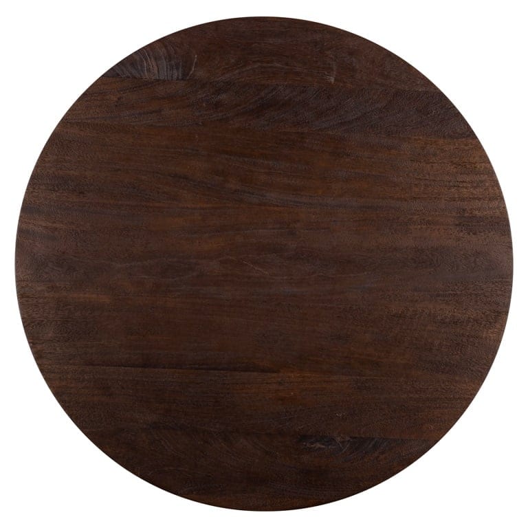 Dining table Willow 80Ø (Dark brown).
