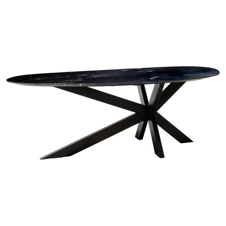 Trocadero black marble dining table.