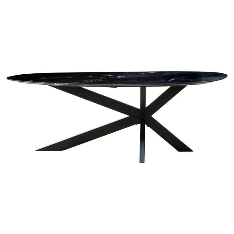Trocadero black marble dining table.